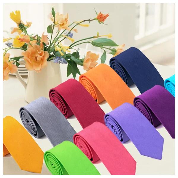 2017 Mens Tie Solid Plain 100% Silk Slim Skinny Narrow gravata Necktie Ties for men Formal Wedding Party Free Shipping