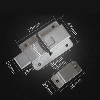 Нержавеющая сталь автоматический пружинный Болт замок для ванной двери защелка заглушка Пряжка дверной болт Противоугонная фурнитура штифт - Цвет: DB-3T