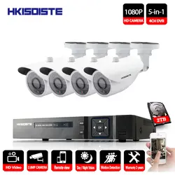 4CH CCTV Системы 1080P HDMI AHD 4CH DVR 4 шт. 2,0 Мп ИК Открытый безопасности Камера 3000TVL Камера наблюдения Системы 1080 P ahd dvr