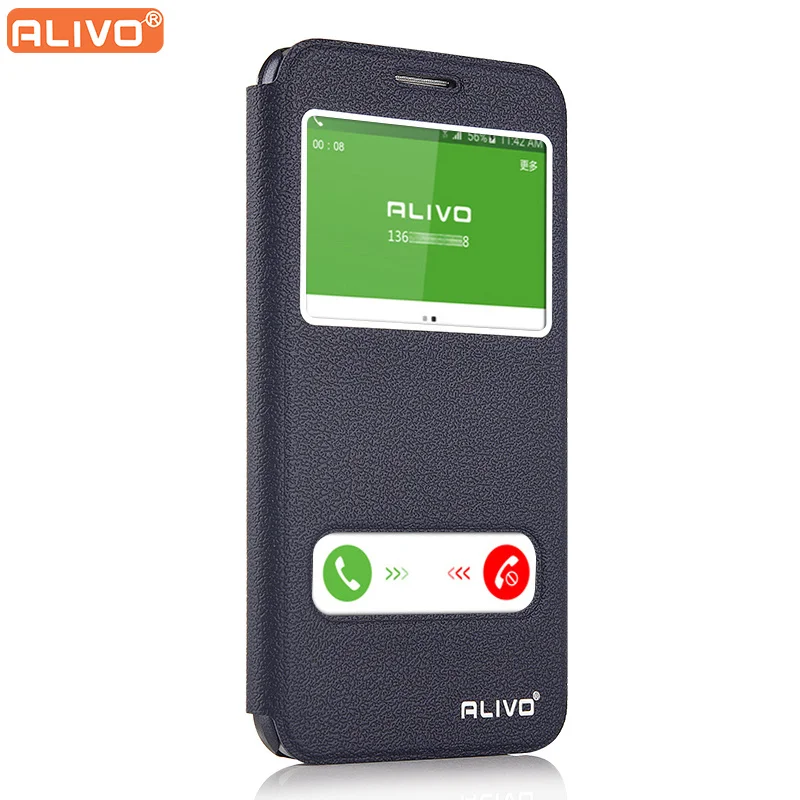 

ALIVO For Samsung Galaxy S7 Case Luxury View Window Leather Protector Flip Cover Case For Samsung Galaxy S7 5.1" Phone