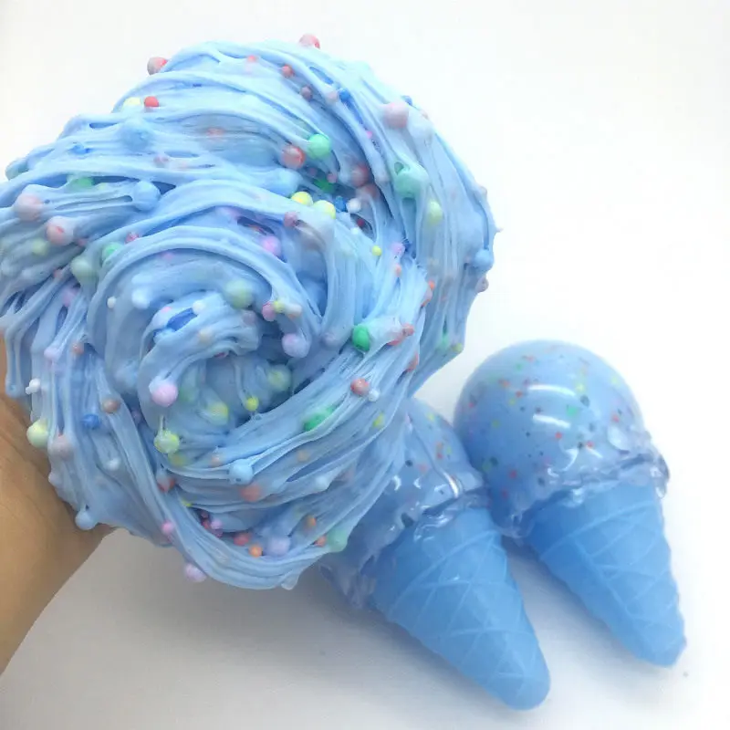 Пушистый слизь Ясно Ice creamplastiline поставки DIY игрушечные лошадки свет мягкая полимерная глина Lizun грязь для моделирования коробка шпатлевка