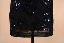 BLINGSTORY brand clothes shop newest desinger beading sequin flower black club dress Dropshipping KR3077-5