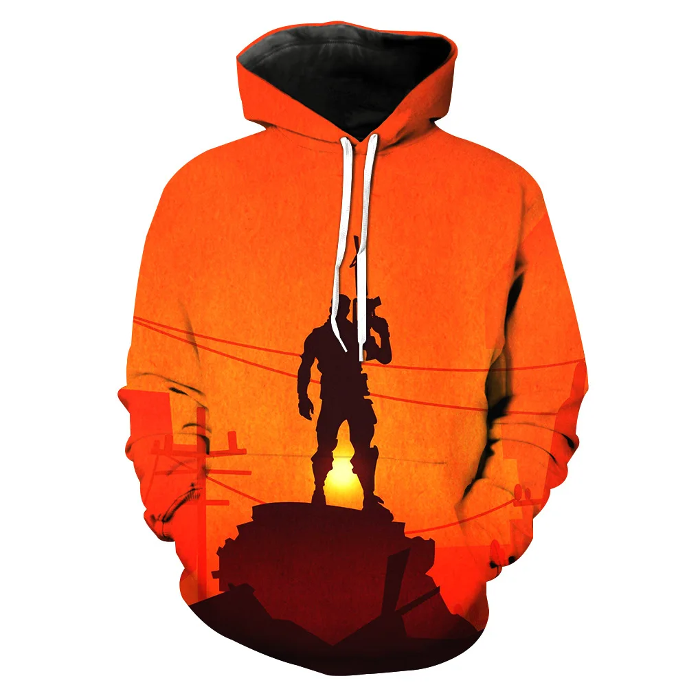 Fans Wear Men Hoodie Fortress Night Gaming Hoodies Battle Royale Print 3D Hooded Pullover