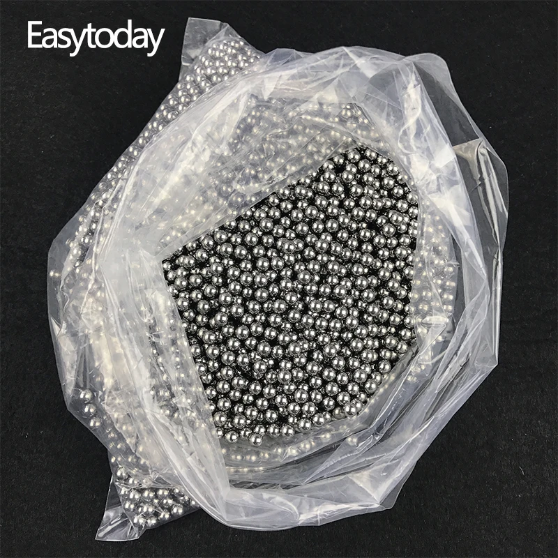 

Easytoday 1000pcs/Lot 4mm Steel Balls Hunting Slingshot High-carbon Steel Slingshot Balls Hitting Ammo Shooting Accessories