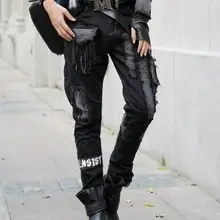 Повседневные модные женские джинсы из джинсовой ткани в европейском и новом стиле Dongyu Zhou с ретро талией, джинсы-шаровары