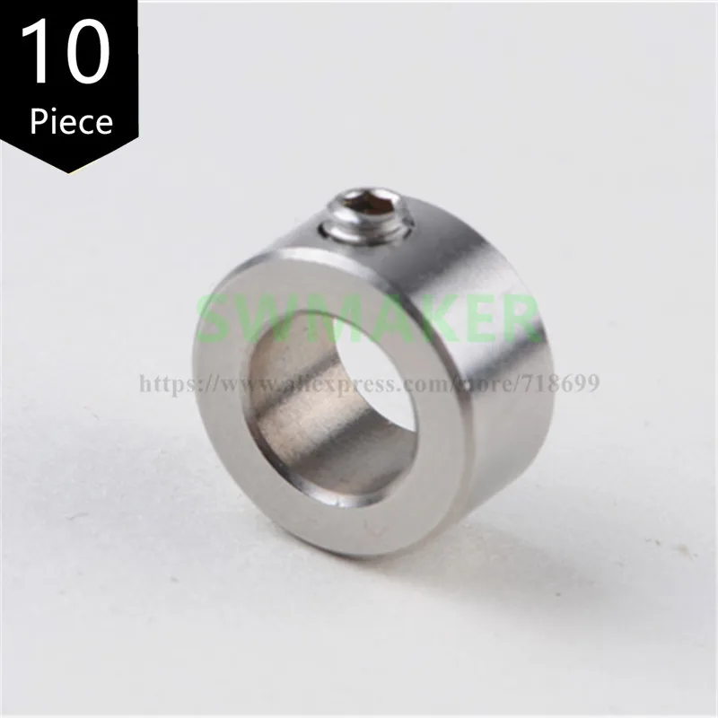 10pcs Stainless Steel Lock Collar locker OD 14mm ID 8mm for Openbuilds OX CNC machine parts V Slot Linear Extrusion | Компьютеры и
