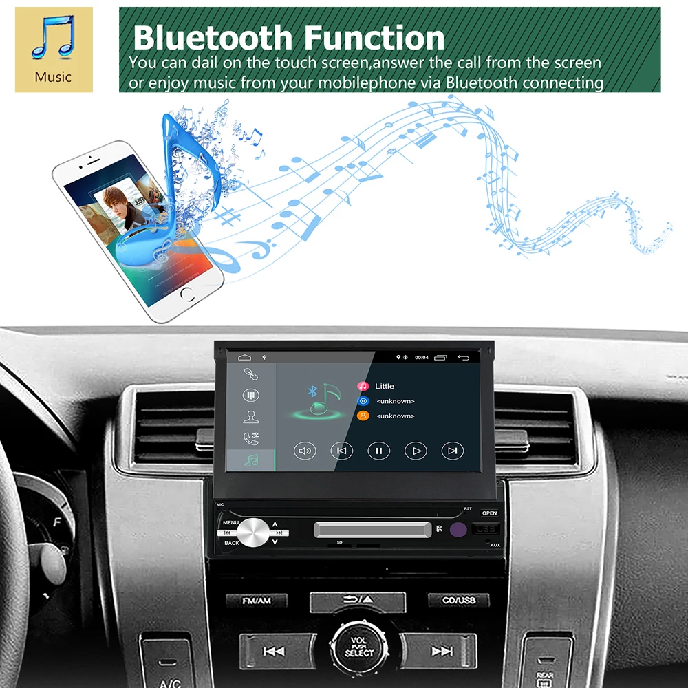 Excellent Android 8.0 Quad Core 2G1G Universal 1Din 7" TFT Motorized Display Car Multimedia Stereo GPS Navigation Radio Bluetooth RDS DAB+ 5 Excellent Android 8.0 Quad Core 2G1G Universal 1Din 7" TFT Motorized Display Car Multimedia Stereo GPS Navigation Radio Bluetooth RDS DAB+ 5