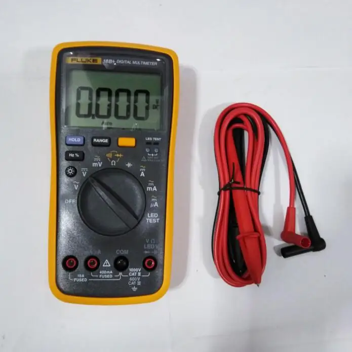 

1 Set 100% Authentic Brand New Fluke 18B+ Plus AC DC Voltage Current Digital Multimeter F18B+ DMM with LED