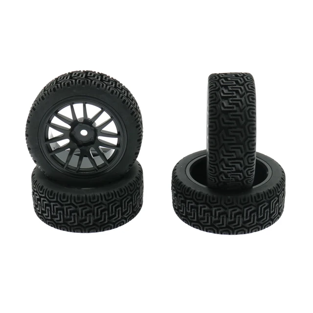 Cheap RCAWD 4PCS/Set 14Spoke Wheel RimTyre/tire Set 1:10 On Road Car Diameter 68mm Model RC Parts Remote Control Toys C20589