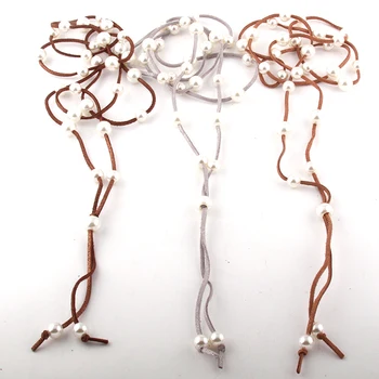 

Free Shipping Bohemian Jewelry Pearl Shiny Multi Rope Long Necklace For Women