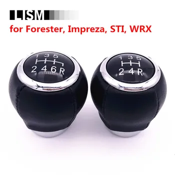 

Leather Chromed MT Gear Shift Knob for Subaru Outback Legacy Forester Impreza STI GearShift Shifter Lever Stick Head Ball Pen