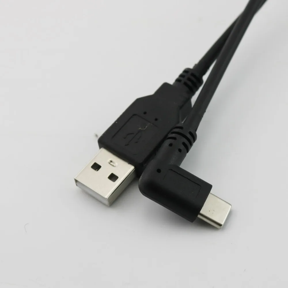 10 шт. Спираль Спиральный USB 3,1 c-тип Мужской Угловой к USB 2,0 A штекер зарядки Кабель-адаптер Шнур 1,5 м 5FT