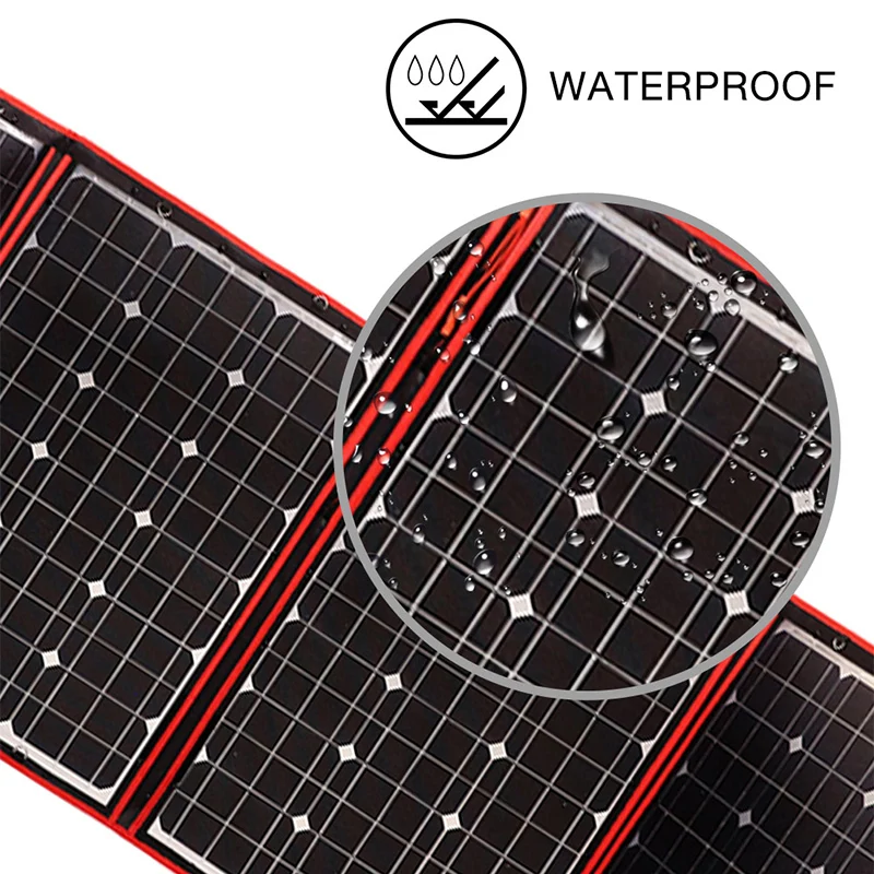 Dokio Гибкая Складная 200 Вт(50Wx4) моно солнечная панель высокой мощности портативная солнечная панель для RV и лодки и путешествия солнечная панель Китай бренд
