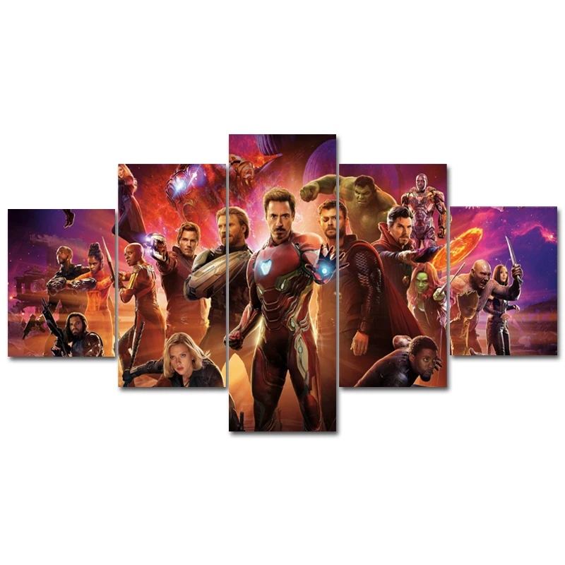 

The Avengers Endgame Movie Iron Man Captain America Paper Poster Home Decor Painting Wall Art for Bar Cafe Living Room Bedroom