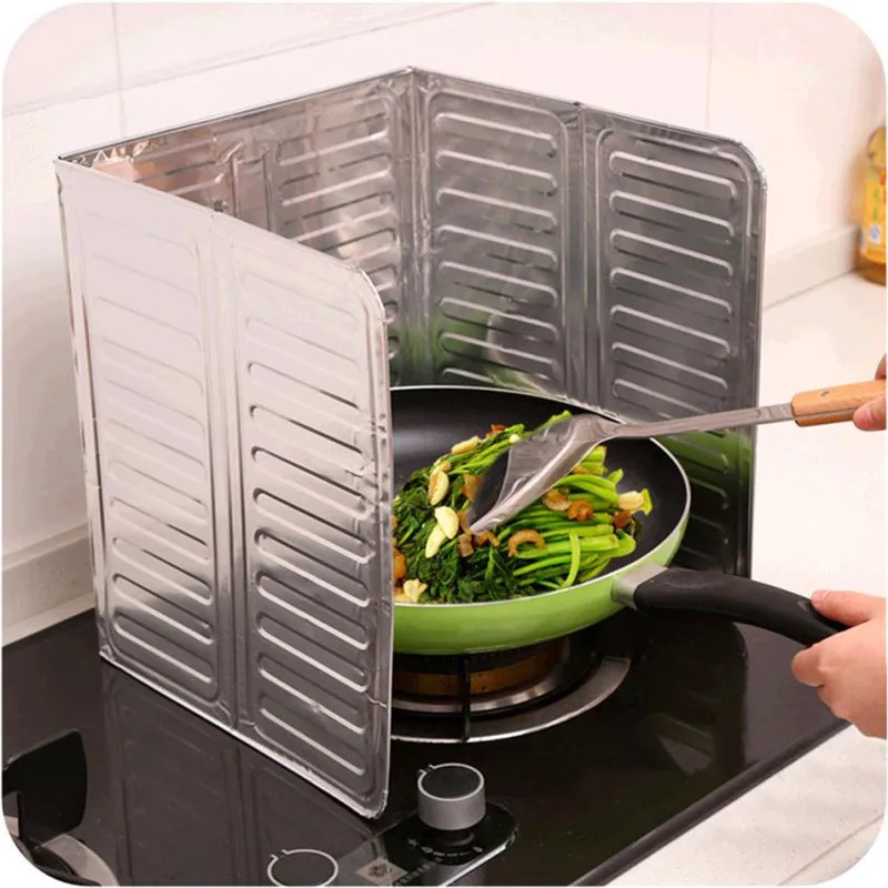 84*32CM Kitchen Cooker Plate Deflector Plate Aluminum Foil Insulation Sheet Aluminum Insulation Cooking Fire Oil Back plate sale