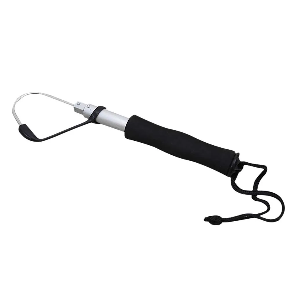 60cm Professional Telescopic Retractable Fish Gaff Stainless Ice Sea Fishing Stainless Steel Aluminum EVA Spear Hook Tackle e711
