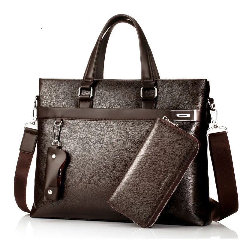

Classic Genuine Leather Men's Handbag Business Bag Cowhide Bolsa Masculina Real Leather Male Briefcase Shoulder Messenger Bag