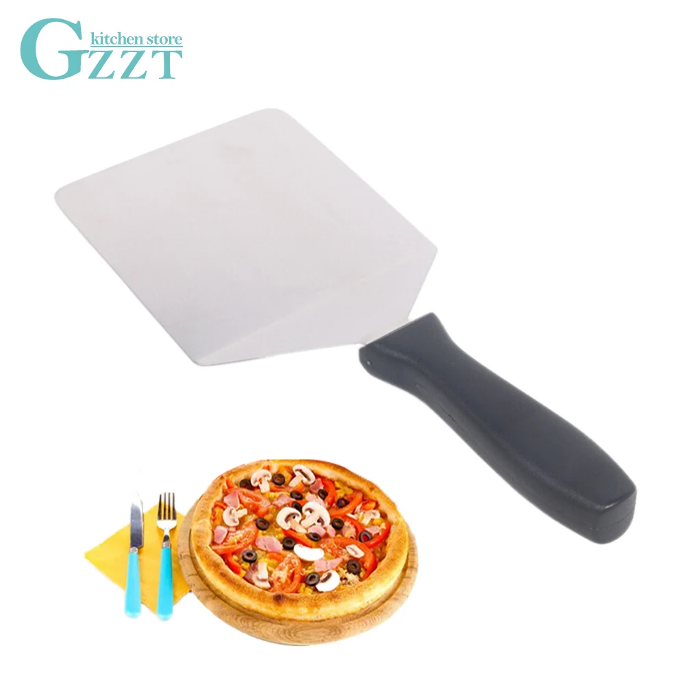

GZZT 19cm Pizza Shovel Pizza Turner Stainless Steel Blade+Black PP Handle Suitable for 6"-8" Pizza Home Kitchen Tool