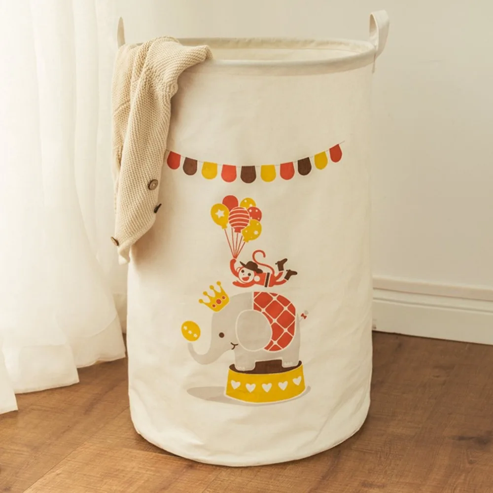 اليابان كبيرة الكرتون تخزين برميل القطن الكتان سلة الغسيل القابلة للطي المنزل لعب أشتات سلة التخزين