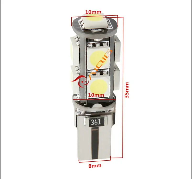 T10 9 SMD 5050 CANBUS OBC без ошибок Светодиодная лампа W5W 501 dash светодиодные автомобильные