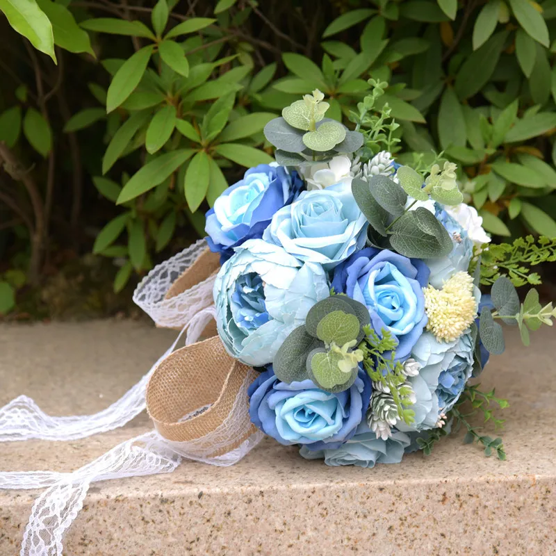 2019 шелковые искусственные цветы свадебные букет весенние невесты свадебные подружки невесты ручной работы украшения дома кружева повязки