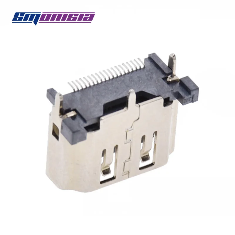 Smonisia 19P 180 градусов HDMI разъем вертикальная нашивка интерфейс с тремя