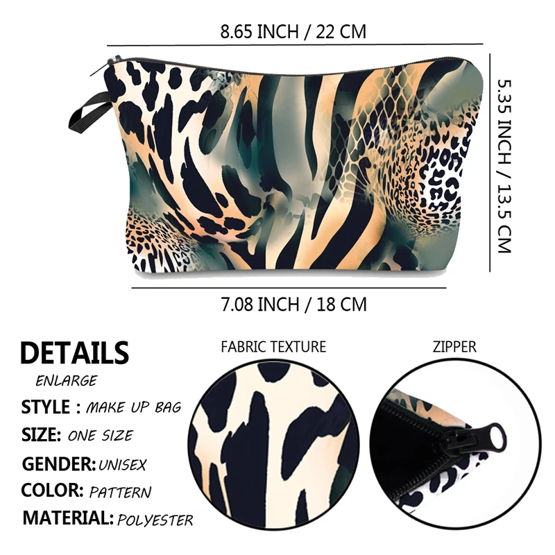 Jom Tokoy водостойкая косметичка с леопардовым принтом, косметичка, органайзер, сумка, Женская многофункциональная косметичка hzb972