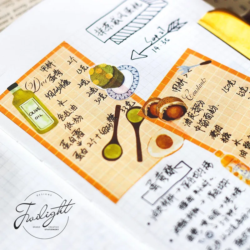 Happy time Cookery notes/Японская еда/Десерт/Городской дом лента для декорации Washi DIY