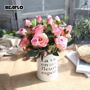 

1PC French Romantic Silk Artificial Rose Flower Fake flower DIY floral for Wedding Party Home Decoration