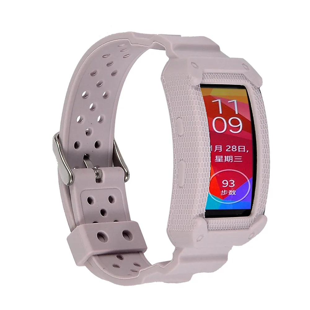 Силиконовый браслет для samsung Galaxy gear Fit 2(SM-R360) смарт-часы трекер-мягкий протектор экрана Замена ремешка