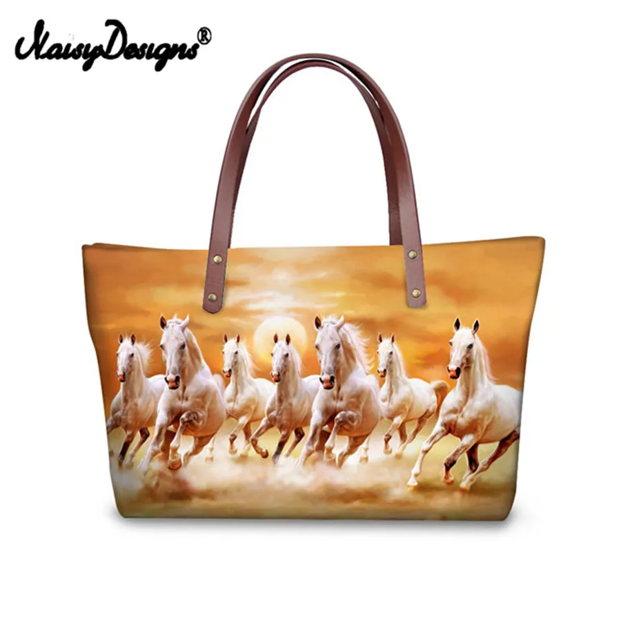 Женские сумки для покупок Crazy Horse печати сумка-тоут от известного бренда женская сумочка в стиле Бали, сумки-тоут, большой кошелек для девочек Сумка через плечо