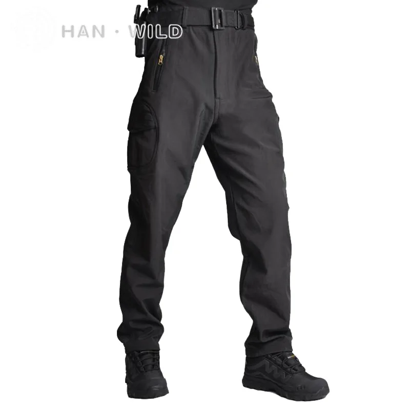 Тактические Военные камуфляжные брюки Sharkskin Softshell мужские ветрозащитные