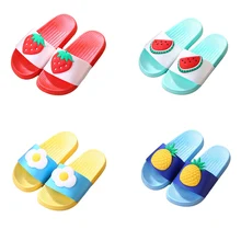 Детские пляжные тапочки для бассейна для девочек Нескользящие Тапочки для ванной сандалии на фруктовую тему повседневная обувь тапочки для детей уличная садовая обувь