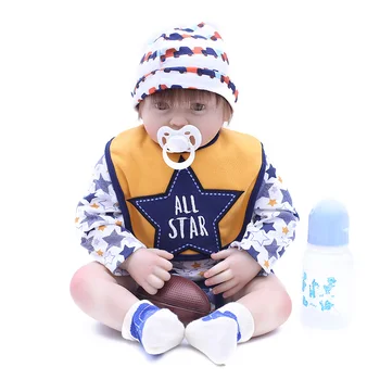 

Handmade 20 inch reborn babies lifelike soft silicone 50cm newborn dolls real touch adorable real reborn boy dolls play house