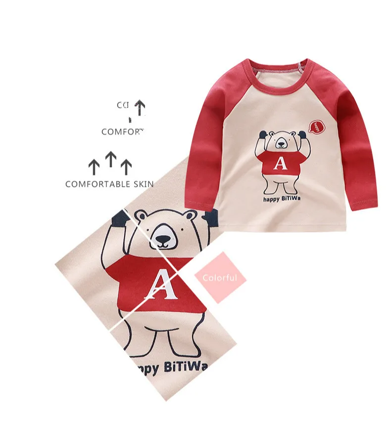 2019 Kids Baby Girls Boys Popular T-shirt Long Sleeve Kids Tops Cotton Children's Tops Dragon Print Toddler Girl Winter Clothes T-Shirts best of sale