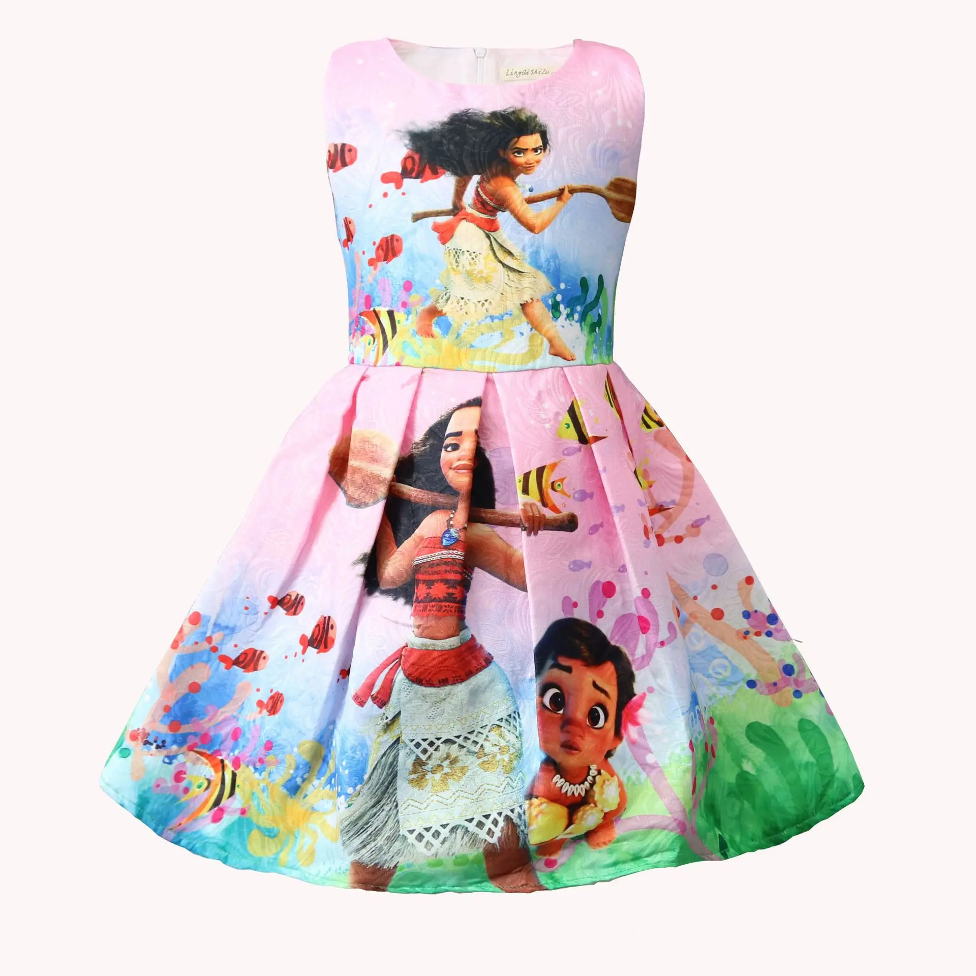 

2019 Spring Summer Princess Dress for Girl Cotton Cartoon Wedding Birthday Party Costumes Children Clothing Graffiti Girl Dress
