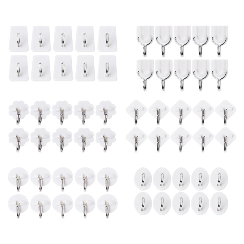 10Pcs/Set Home Plastic Self Adhesive Wall Sticky Stick Hooks Strong Small Hook 10Pcs/Set Home Plastic Self Adhesive Wall Sticky Stick Hooks Strong Small Hook