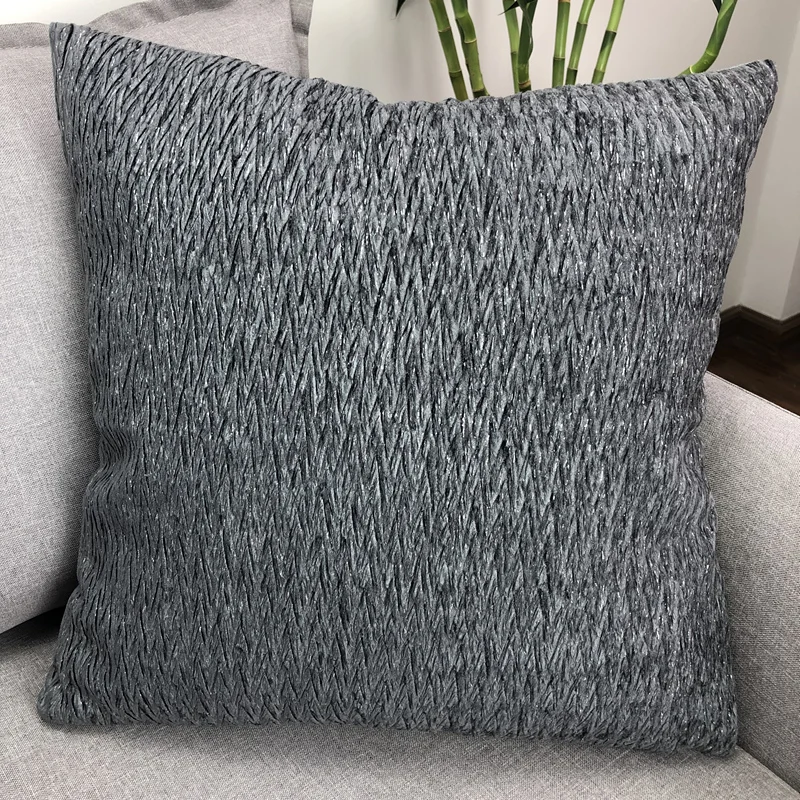 

Stylish and simple velvet cushion cover, embossed fabric, hot silver technology, quality soft pillowcase, size 45CMX45CM