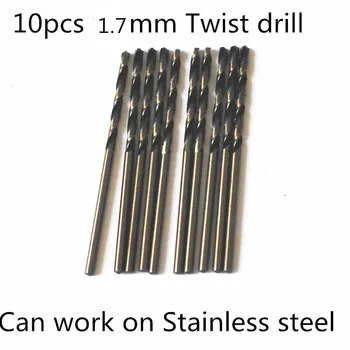 

Free shipping 10pcs 1.7mm FANGDAWANG high quality 9341 roll forged straight shank HSS drill bits for stainless steel