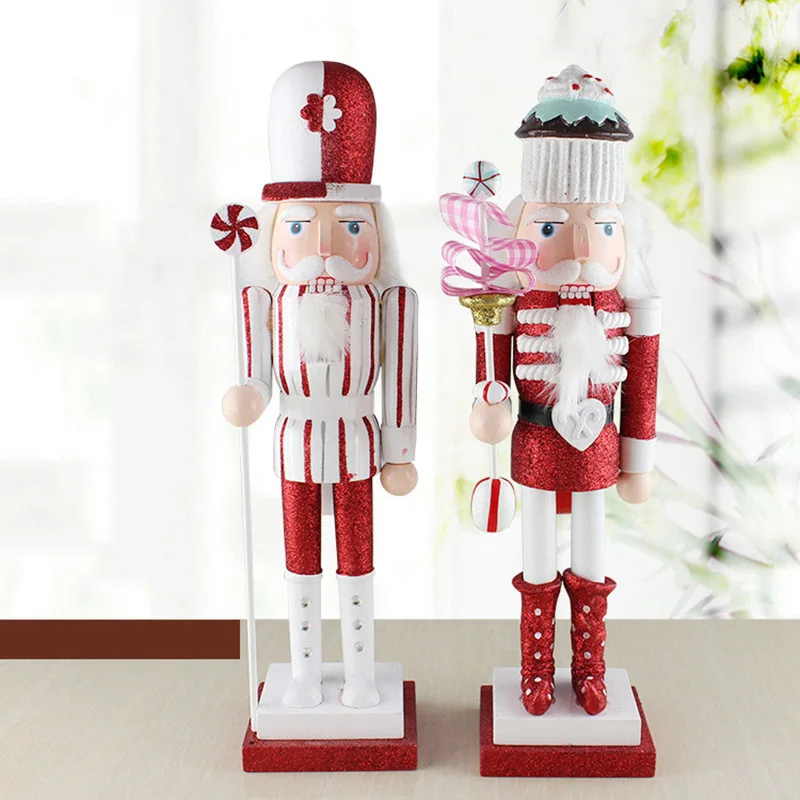 

Wooden Nutcracker Model Ornaments Furnishing Articles Carving Wooden Paintings Desktop Crafts Home Decoration Accessories Gifts