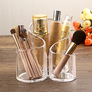 

Makeup Brush Holder Jewelry Cosmetic Brushes Storage Box Pen Pencil Desk Organizer Beauty Makeup Tools