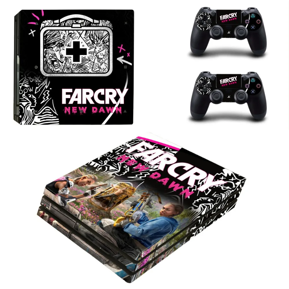 Виниловые наклейки Farcry Far Cry New Dawn PS4 Pro для консоли Sony PlayStation 4 и 2 контроллера