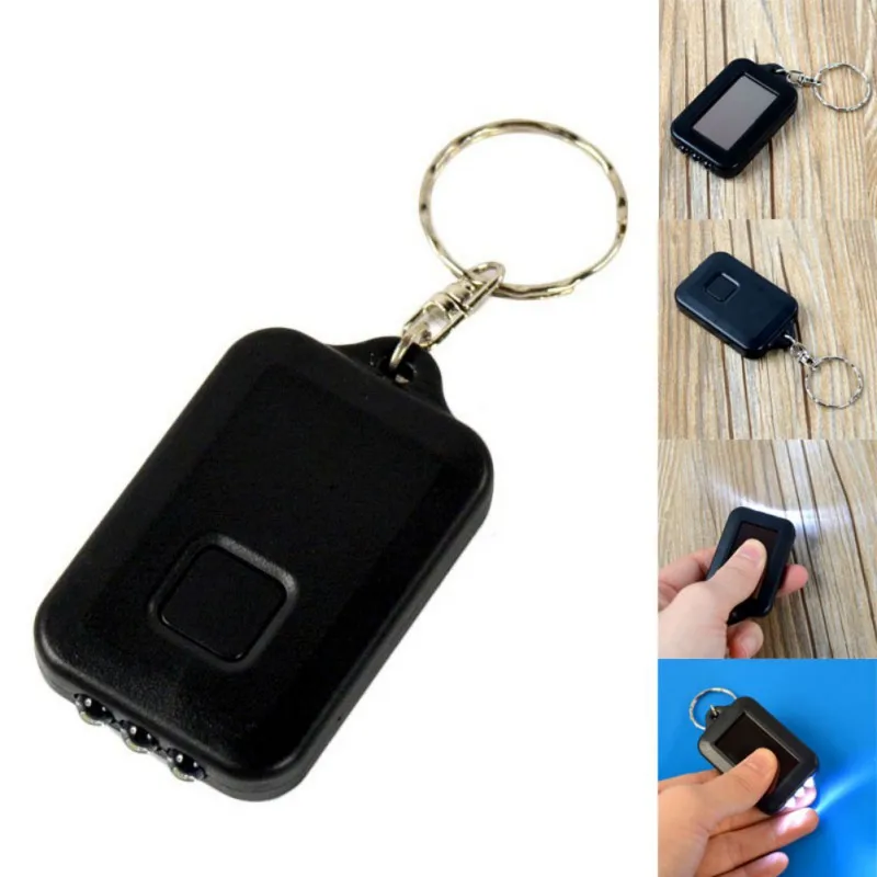 Mini Portable LED Light Keychain Key Ring Torch Flashlight with