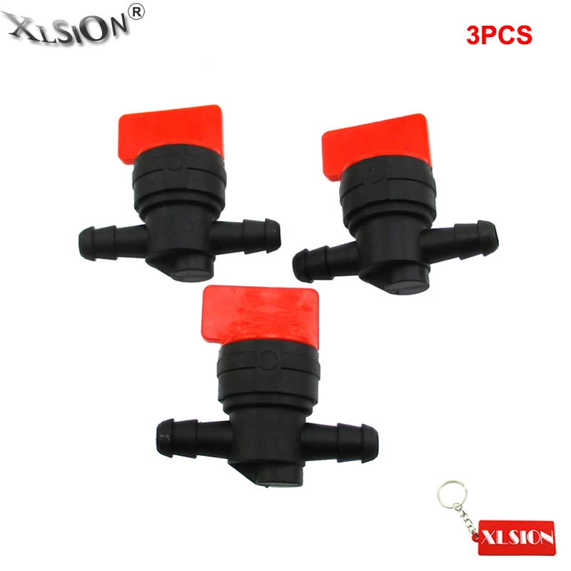 XLSION 3Pcs/Pack Plastic Inline Gas Valve Fuel Cut off 8mm ShutOff Valve Petcock Fits 1/4" ID