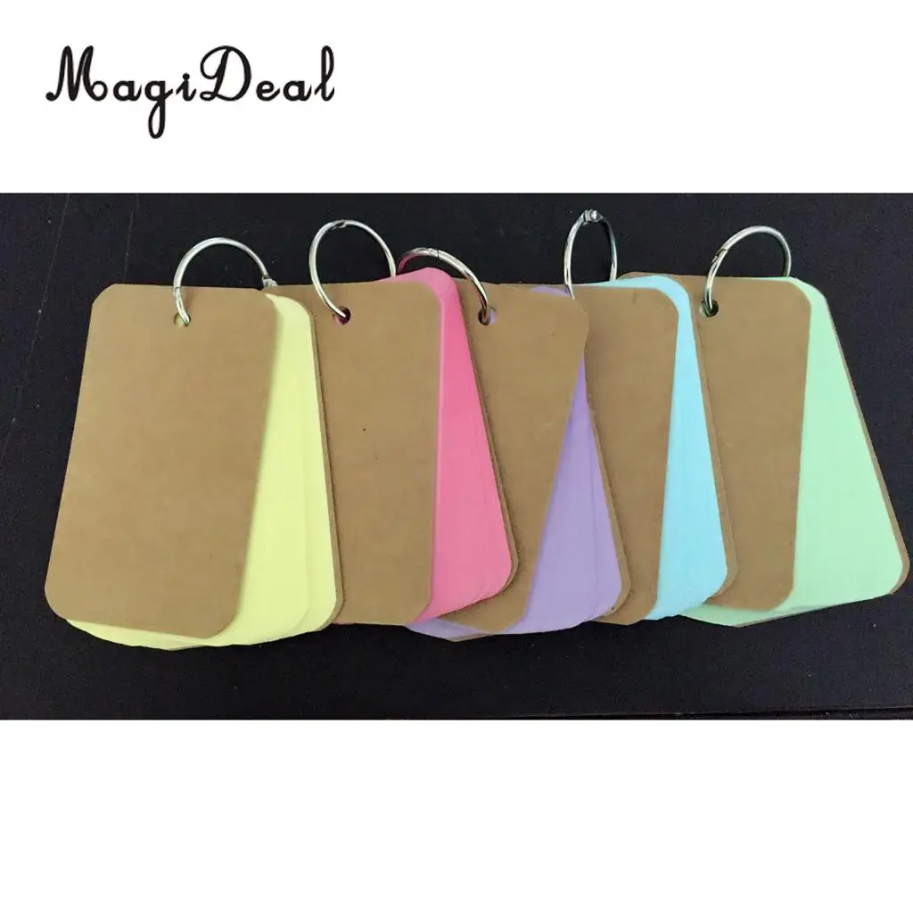 50 Sheets Blank Note Cards Flash Cards Study Cards with Binder Ring Message Cards Invitation Cards Thank You Note Cards