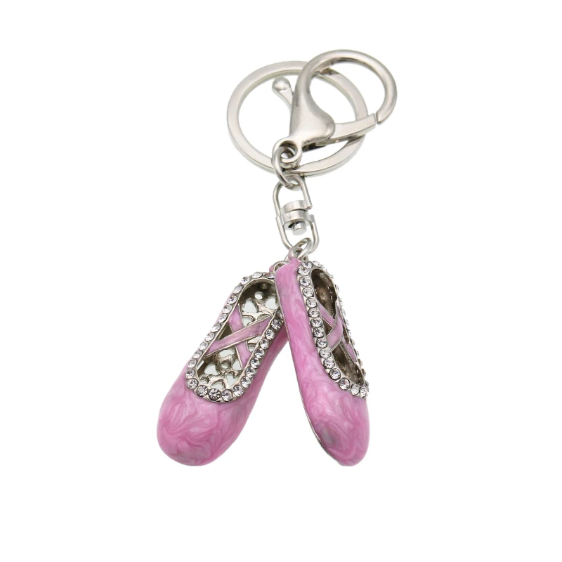 

Bag Pendant Ballet Shoe Diamante Crystal Ballet Mini Girl Fashion Diamond-encrusted Gift KeyChain Women Wallet Handbag Schoolbag