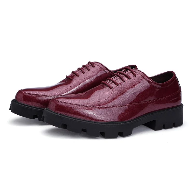 men designer shoe luxury brand italian formal pointed toe patent leather dress safety foowear male platform oxford shoes for men (6)