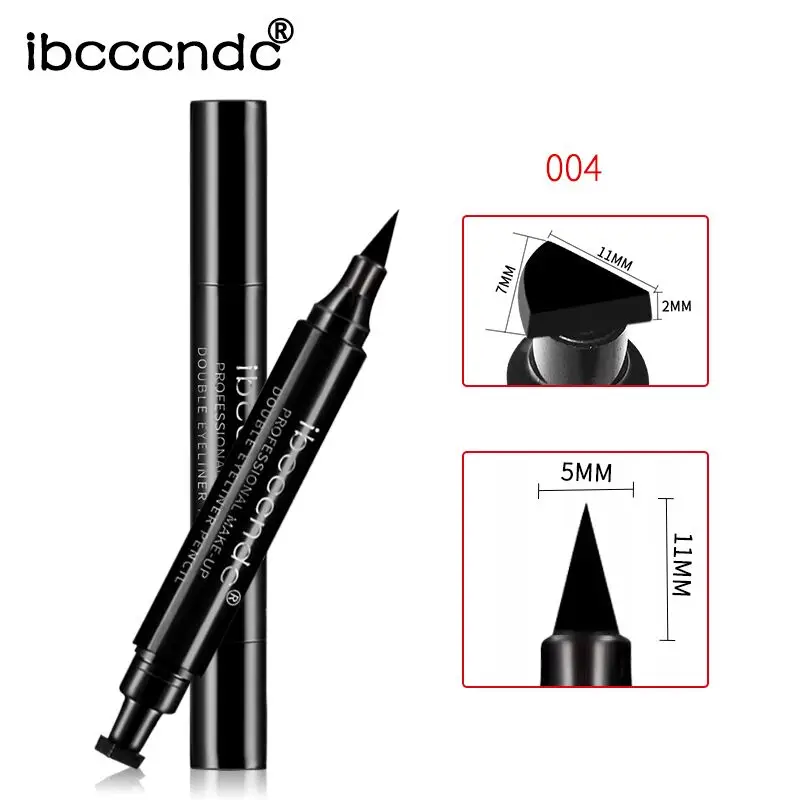 Ibcccndc брендовый жидкий штамп карандаш для подводки глаз Быстросохнущий Водонепроницаемый черный двухсторонний карандаш для подводки глаз штамп карандаш для макияжа крыло подводка для глаз - Цвет: 4