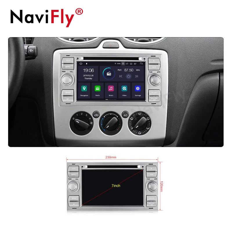 Flash Deal Wholesale! Quad core android 9.0 car gps dvd player for Ford C-Max Connect Fiesta Fusion Galaxy Kuga Mondeo S-Max Focus DSP IPS 5