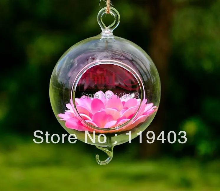 10pieces Hanging Glass Globes Orbs Air Plant Terrarium Tealight Holder